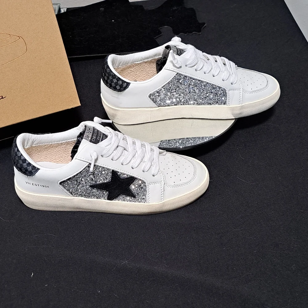 Vintage Havana White and Silver Sneakers Like New - Picture 6 of 17